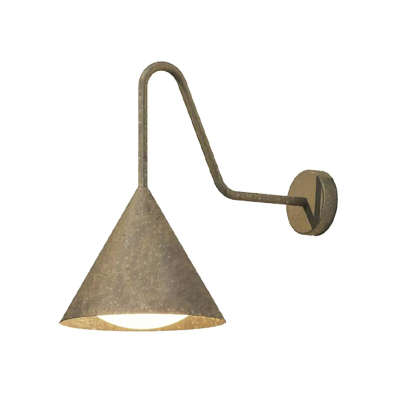 Minimalist Black Metal Cone Outdoor LEED Wall Sconce