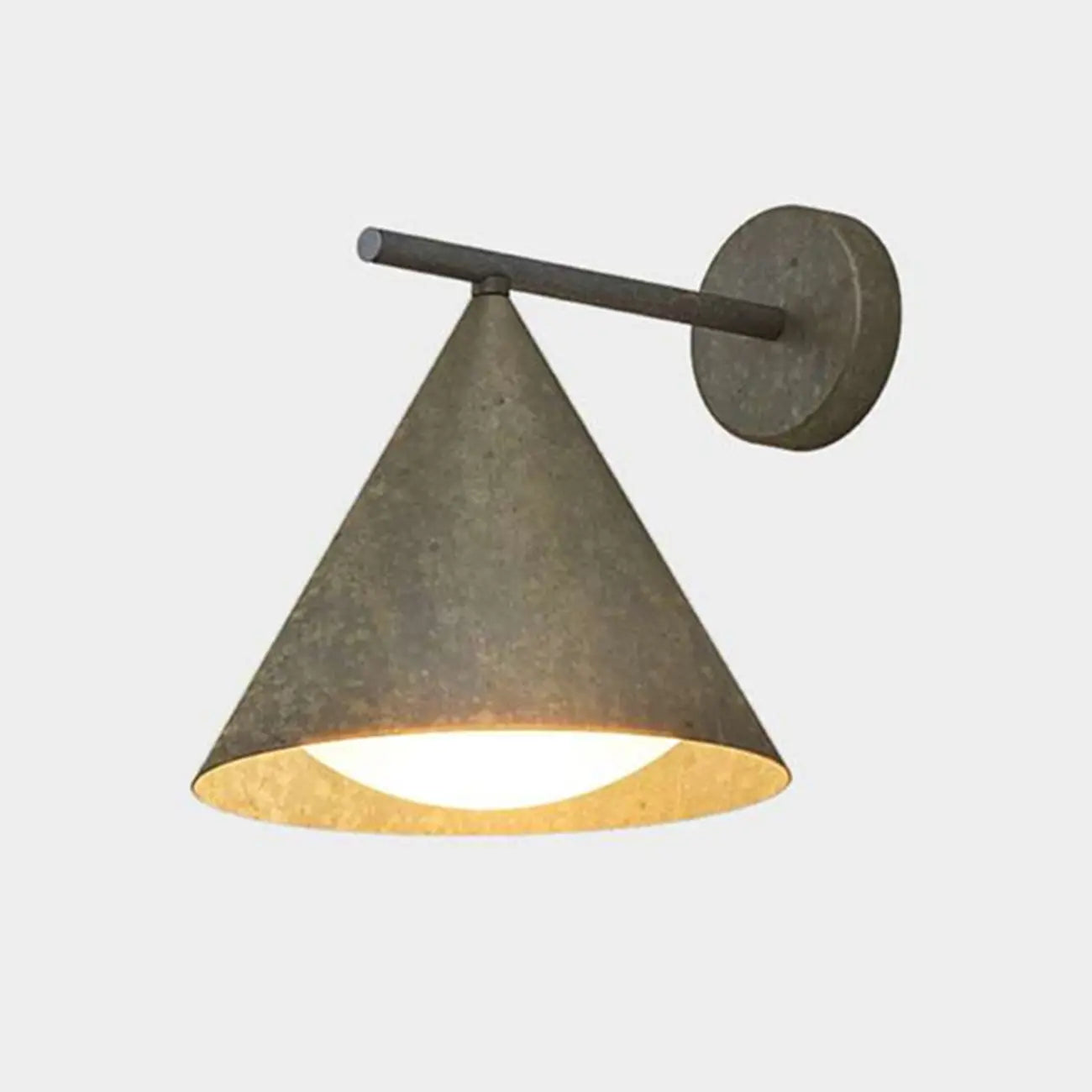 Minimalist Black Metal Cone Outdoor LEED Wall Sconce