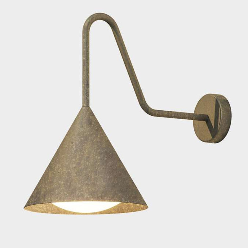 Minimalist Black Metal Cone Outdoor LEED Wall Sconce
