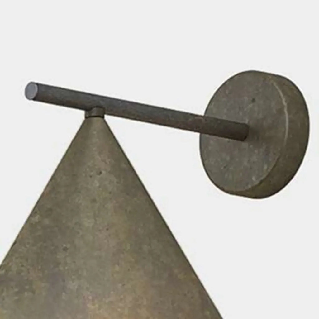 Minimalist Black Metal Cone Outdoor LEED Wall Sconce