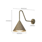 Minimalist Black Metal Cone Outdoor LEED Wall Sconce