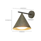 Minimalist Black Metal Cone Outdoor LEED Wall Sconce