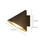 Minimalist Black Metal Cone Outdoor LEED Wall Sconce