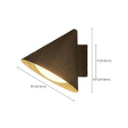 Minimalist Black Metal Cone Outdoor LEED Wall Sconce