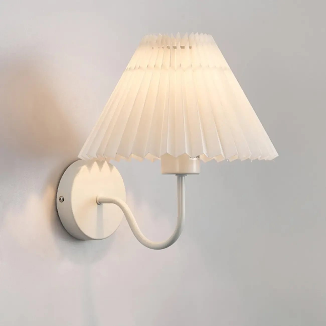 Modern Wall Sconce with Fabric Shade for Bedside Lighting