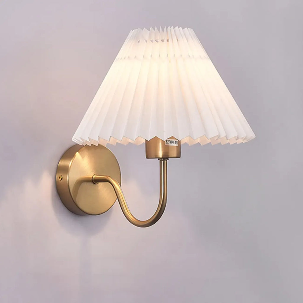 Modern Wall Sconce with Fabric Shade for Bedside Lighting