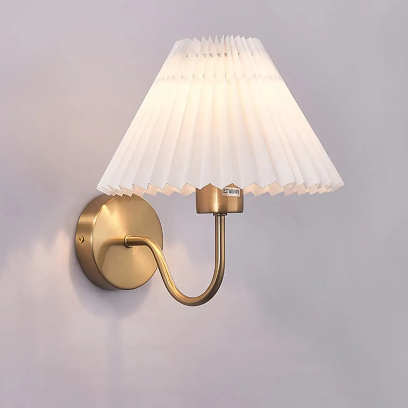 Modern Wall Sconce with Fabric Shade for Bedside Lighting