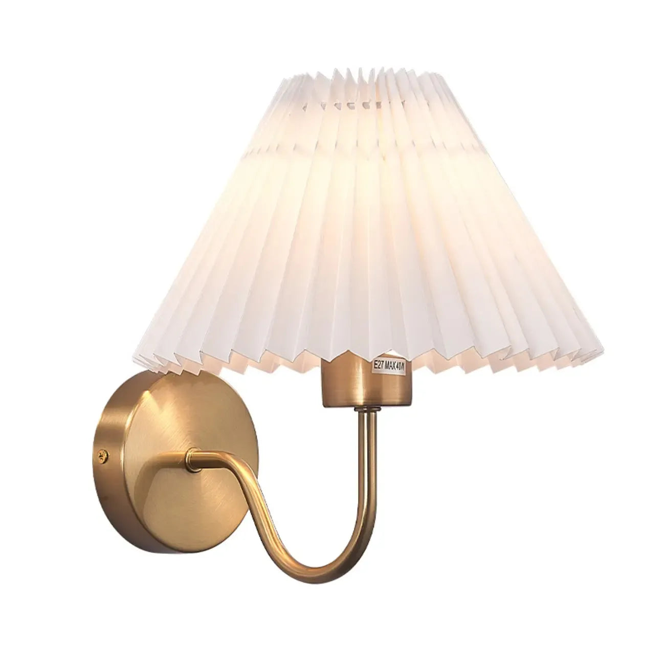 Modern Wall Sconce with Fabric Shade for Bedside Lighting