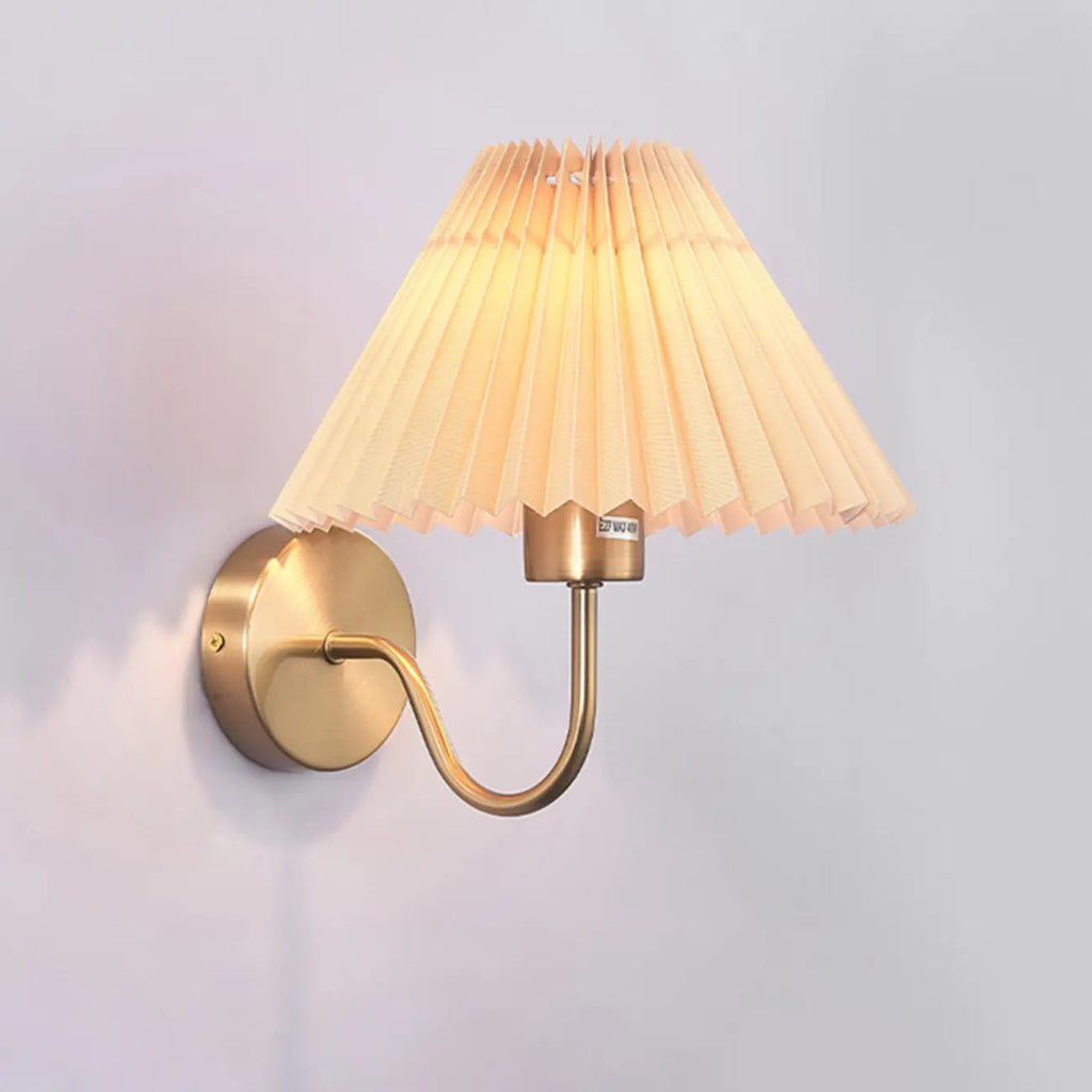 Modern Wall Sconce with Fabric Shade for Bedside Lighting