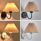 Modern Wall Sconce with Fabric Shade for Bedside Lighting