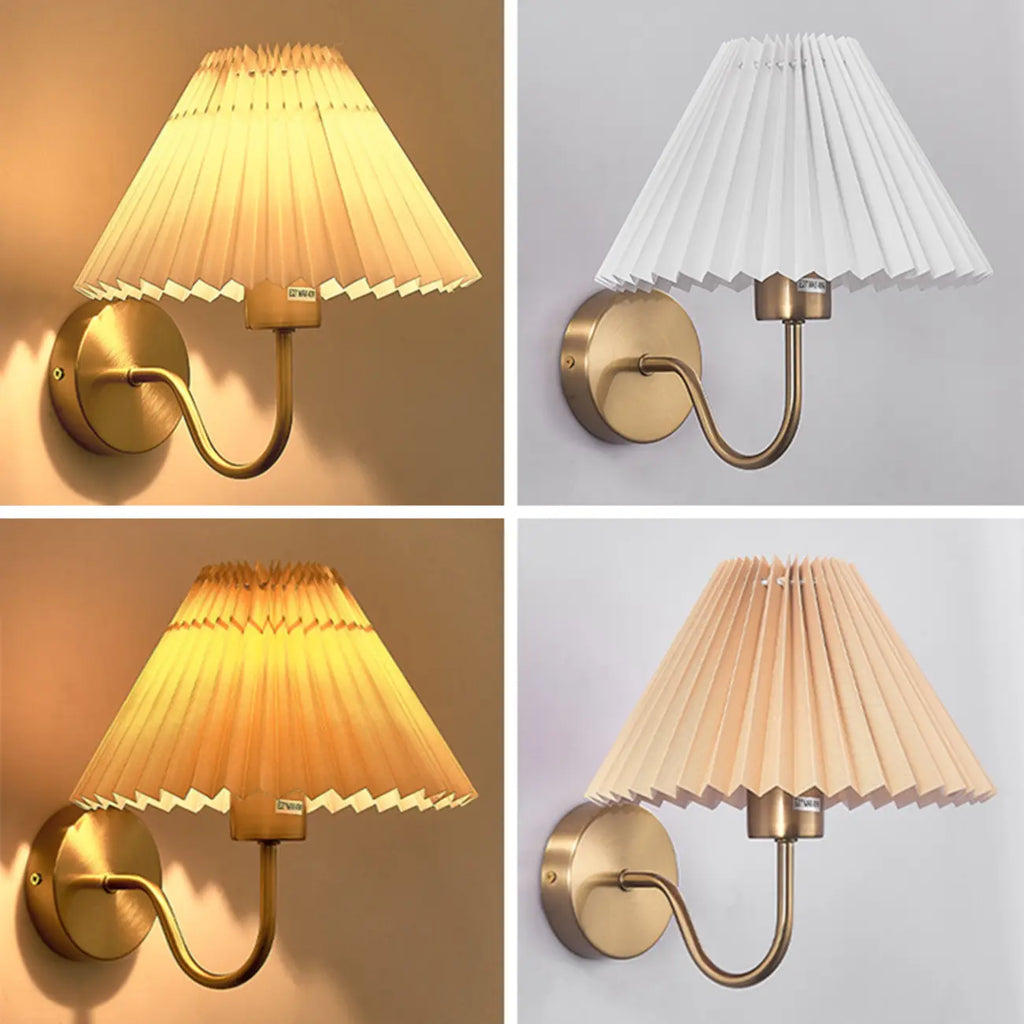 Modern Wall Sconce with Fabric Shade for Bedside Lighting