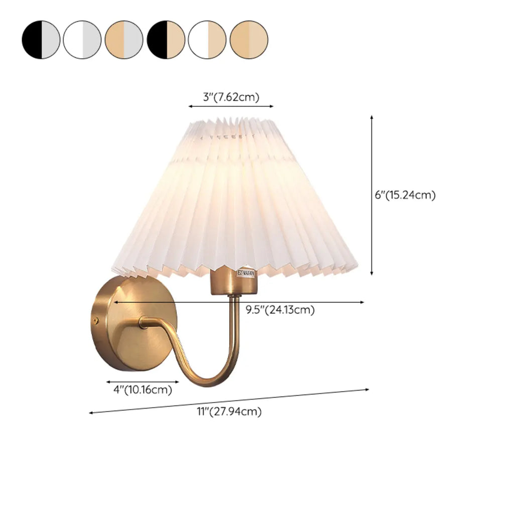 Modern Wall Sconce with Fabric Shade for Bedside Lighting