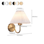 Modern Wall Sconce with Fabric Shade for Bedside Lighting