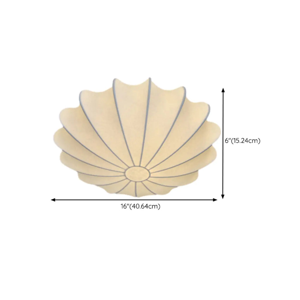 Floral Semi Flush Ceiling Light with Silk Shade for Living Room