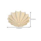 Floral Semi Flush Ceiling Light with Silk Shade for Living Room