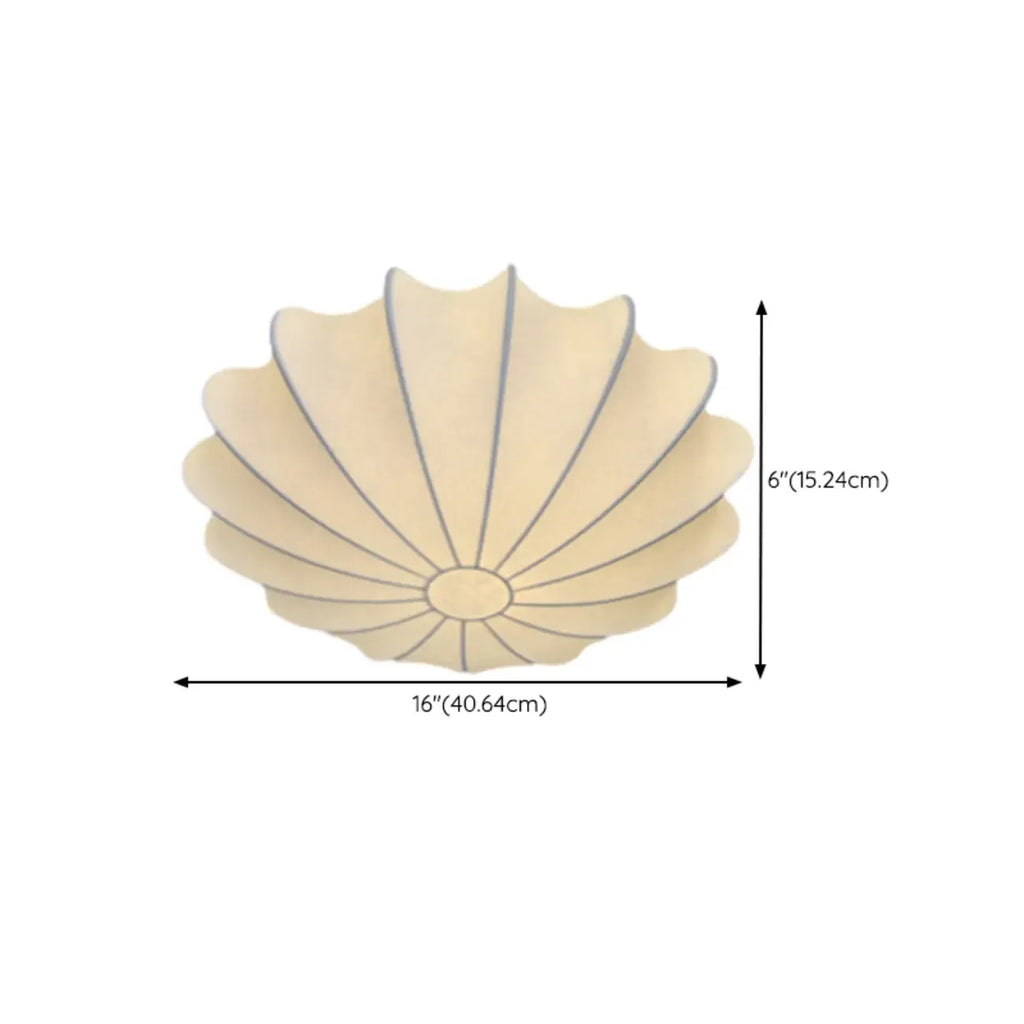 Floral Semi Flush Ceiling Light with Silk Shade for Living Room