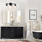 Industrial Metal Vanity Light with Glass Shade for Bedroom