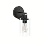 Industrial Metal Vanity Light with Glass Shade for Bedroom