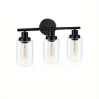 Industrial Metal Vanity Light with Glass Shade for Bedroom