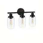 Industrial Metal Vanity Light with Glass Shade for Bedroom