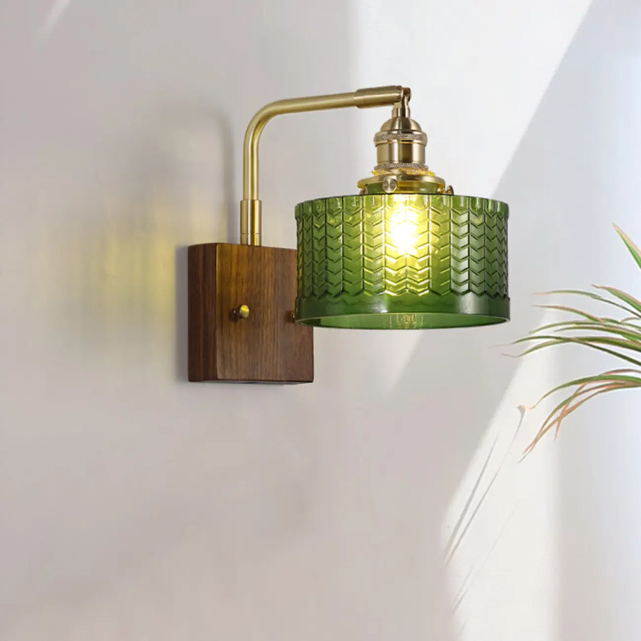 Modern Cylinder LED Glass Wall Sconce for Living Room