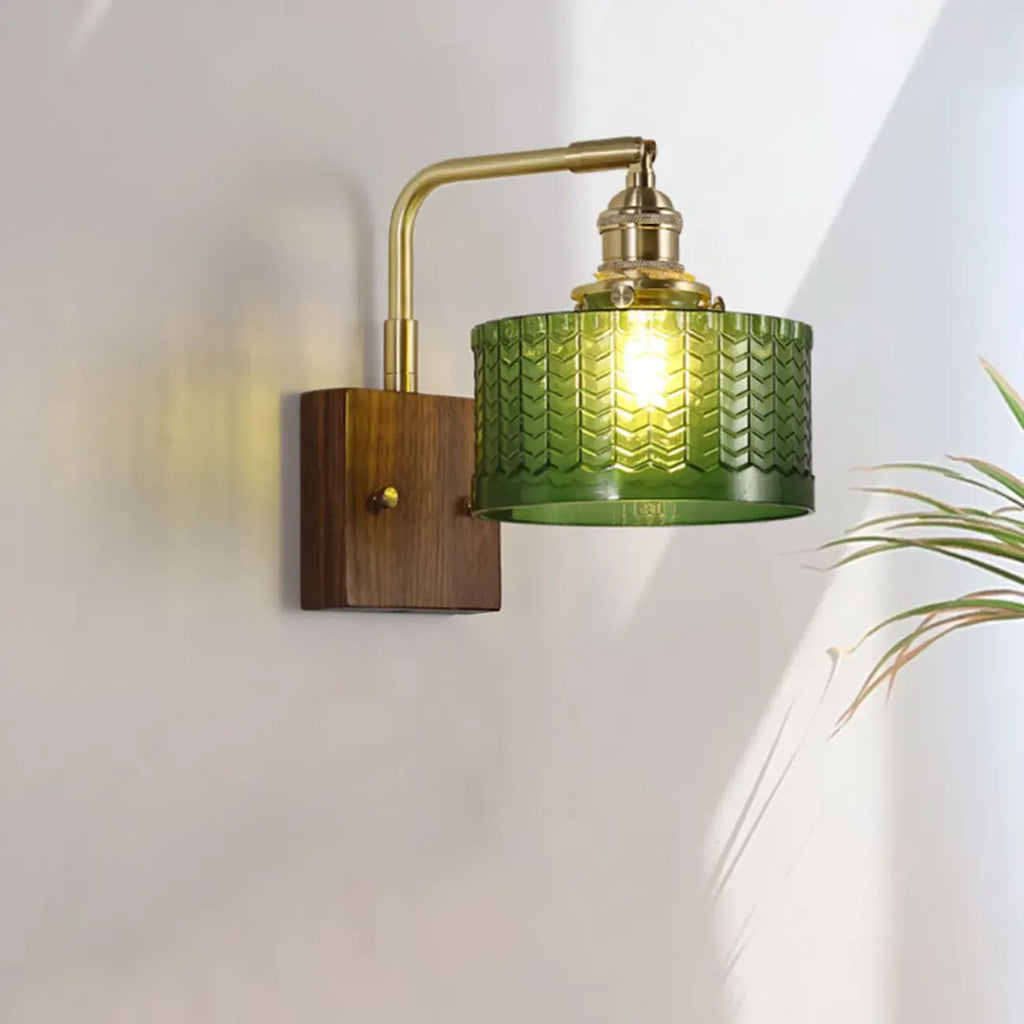 Modern Cylinder LED Glass Wall Sconce for Living Room