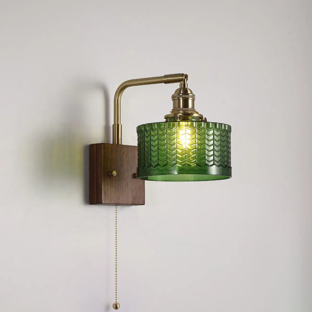 Modern Cylinder LED Glass Wall Sconce for Living Room
