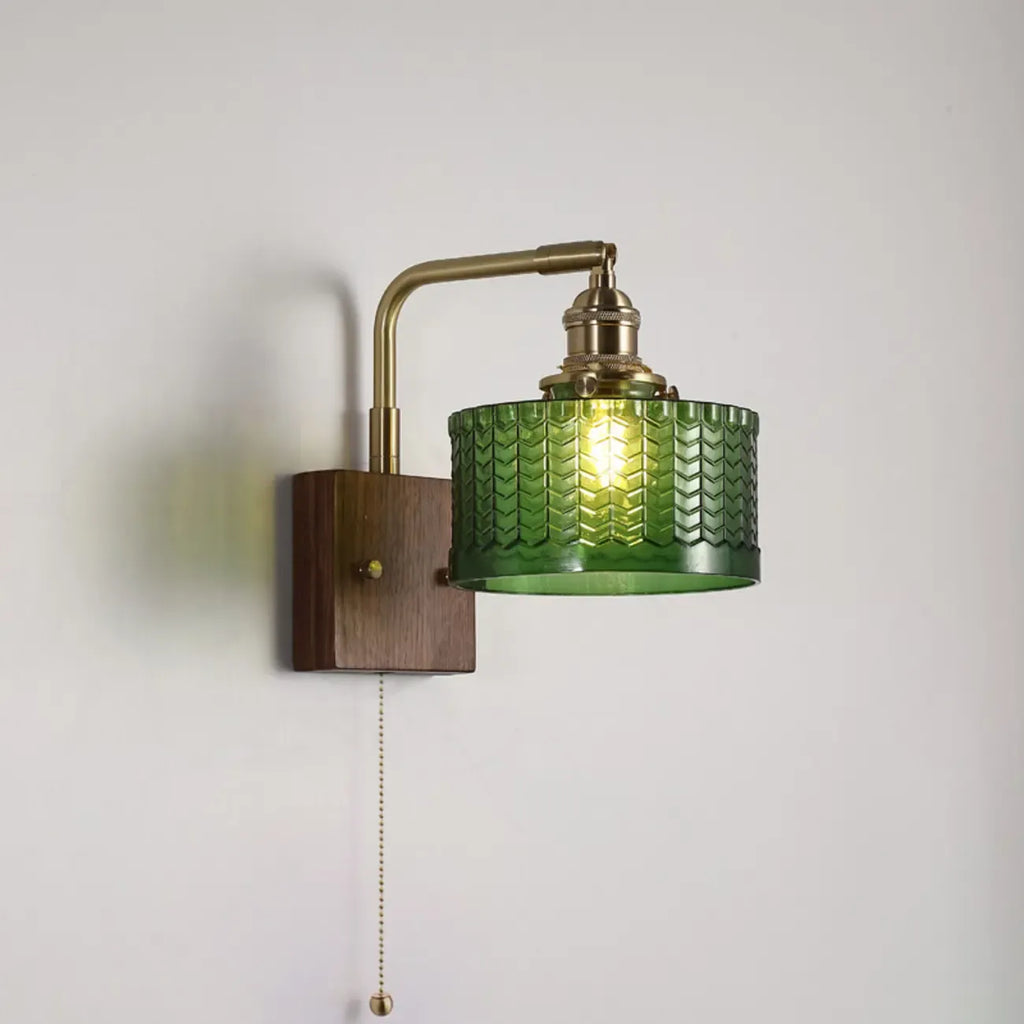 Modern Cylinder LED Glass Wall Sconce for Living Room