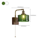 Modern Cylinder LED Glass Wall Sconce for Living Room