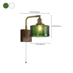 Modern Cylinder LED Glass Wall Sconce for Living Room