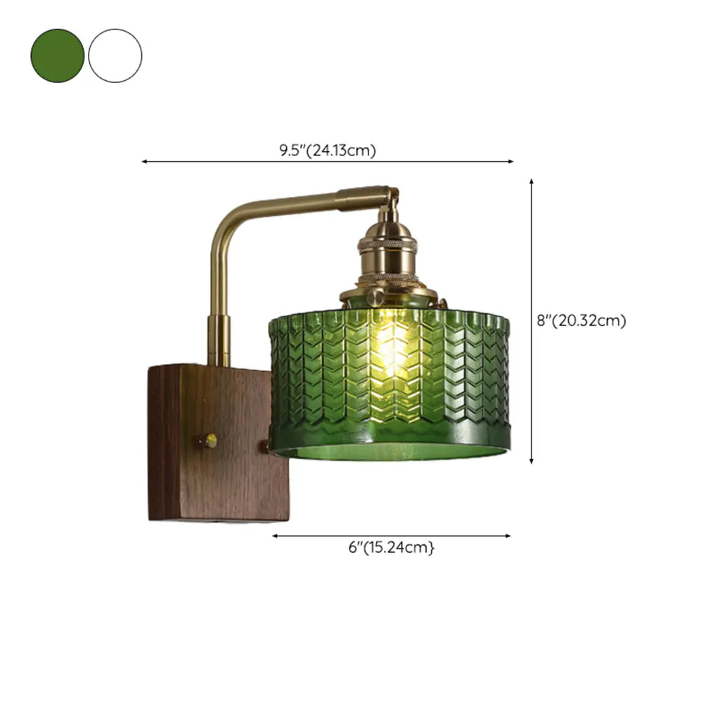 Modern Cylinder LED Glass Wall Sconce for Living Room