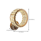 Dimmable Round Crystal Wall Sconce for Living Spaces Decor