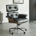Mid-Century Modern Ergonomic Office Chair Genuine Leather