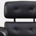 Mid-Century Modern Ergonomic Office Chair Genuine Leather