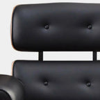 Mid-Century Modern Ergonomic Office Chair Genuine Leather