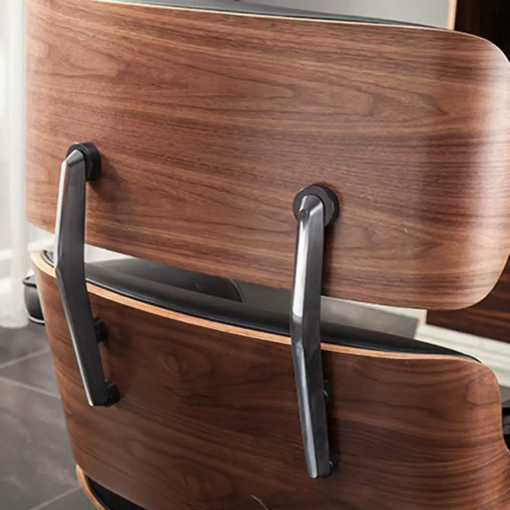 Mid-Century Modern Ergonomic Office Chair Genuine Leather