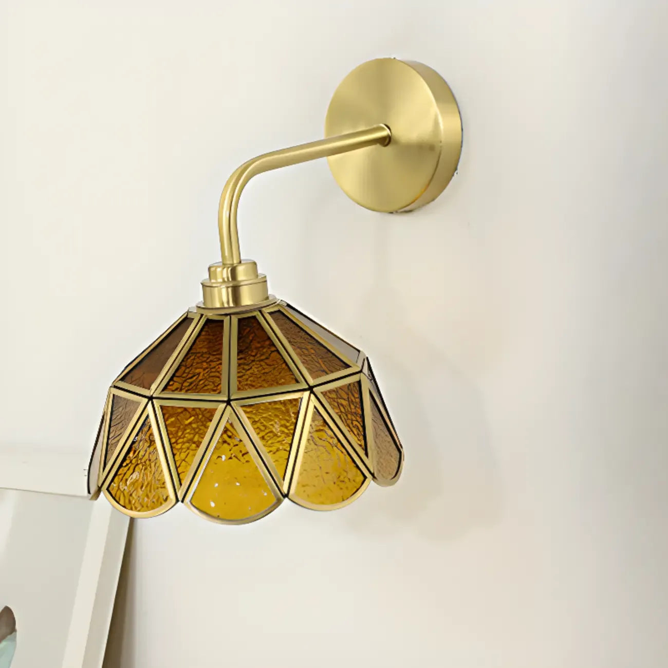 Vintage Wall Sconce with Crystal Shade for Interior spaces