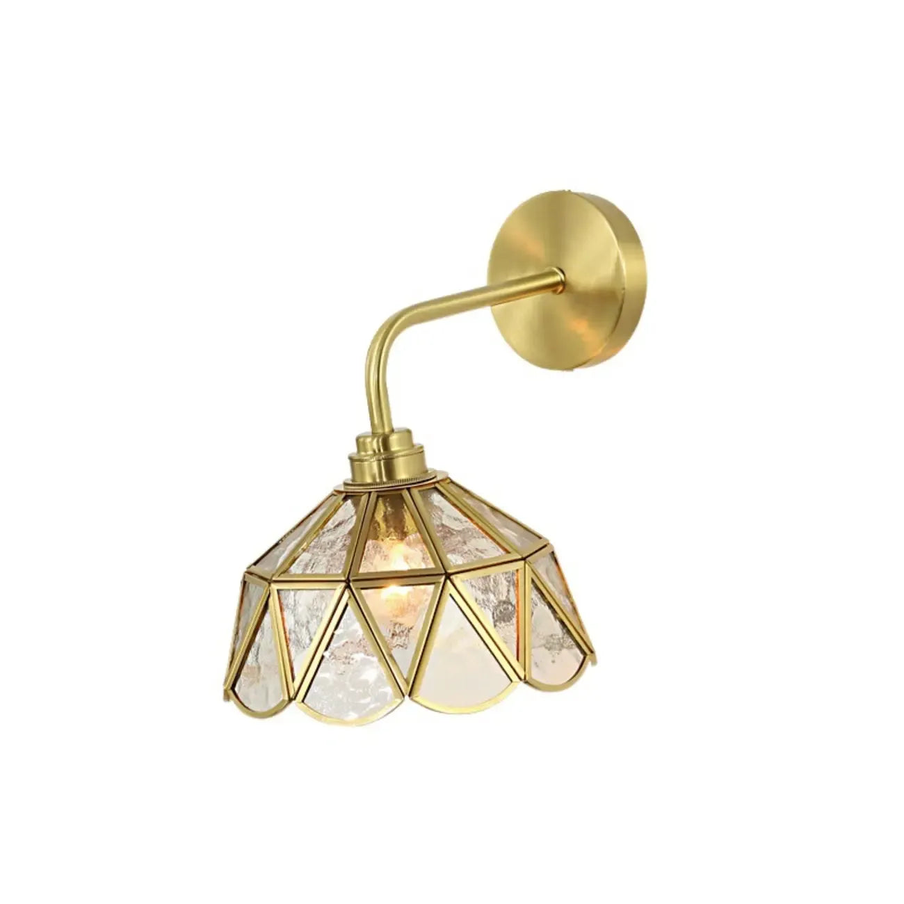 Vintage Wall Sconce with Crystal Shade for Interior spaces