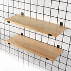 Kitchen Natural Pine Wood Wall-Mounted Storage Racks