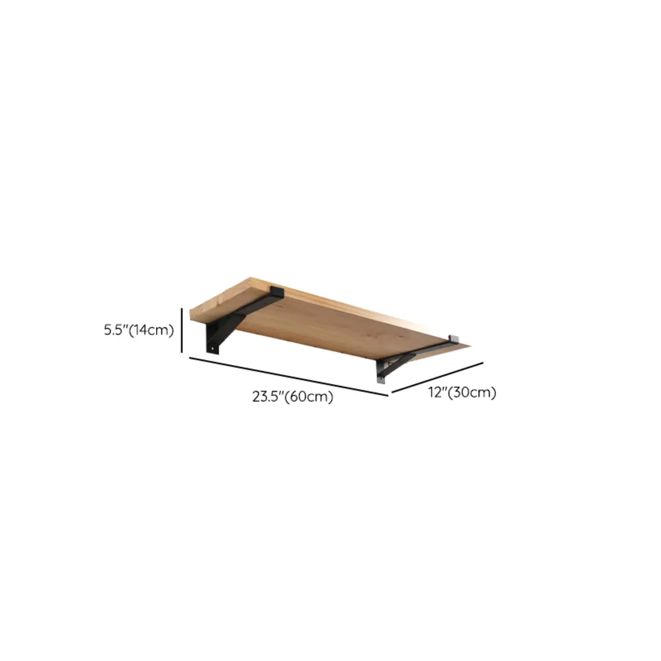 Kitchen Natural Pine Wood Wall-Mounted Storage Racks