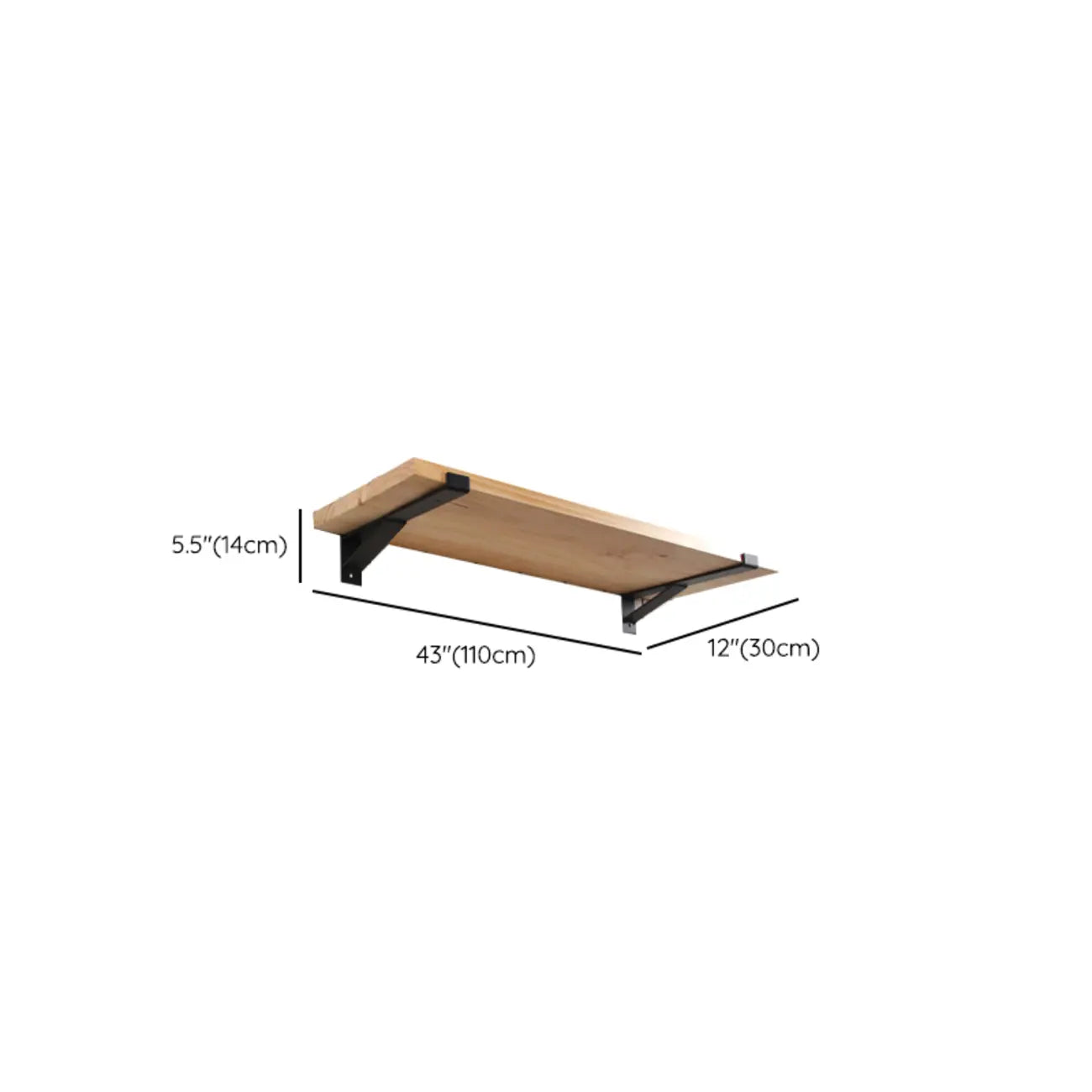 Kitchen Natural Pine Wood Wall-Mounted Storage Racks