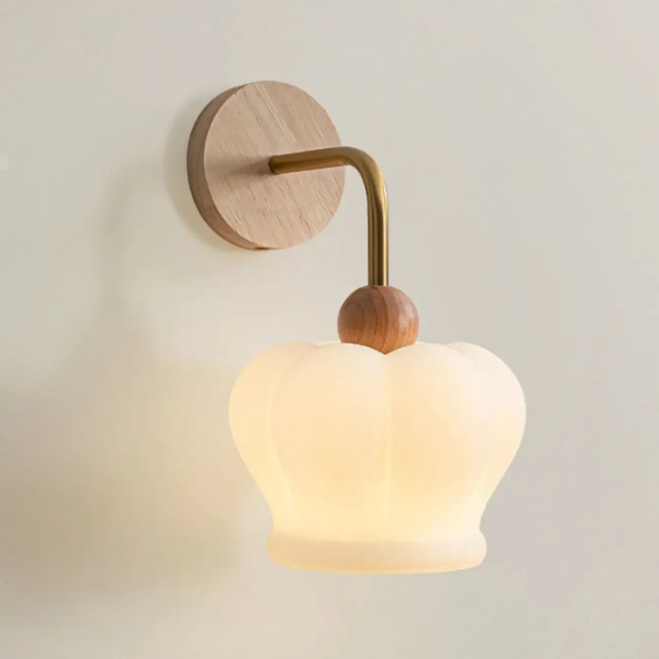 Minimalist Wood Color G9 Wall Sconce for Bedroom Decor