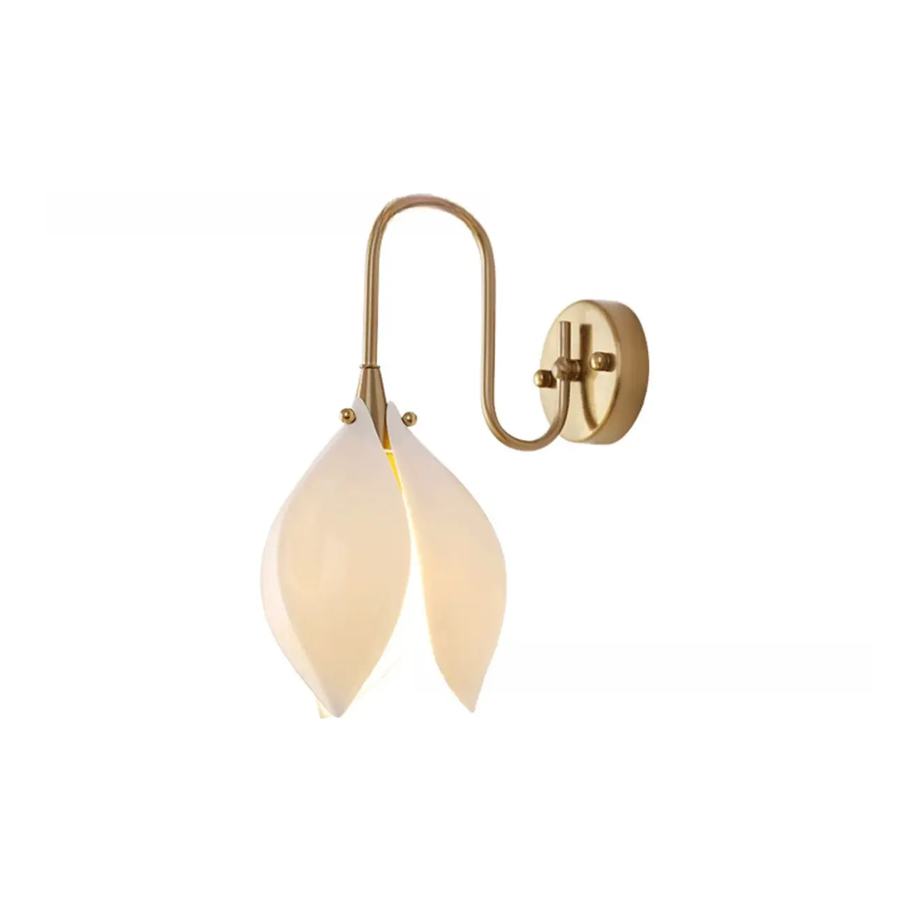 Vintage White Wall Sconce with Leaf Shape for Interior Decor