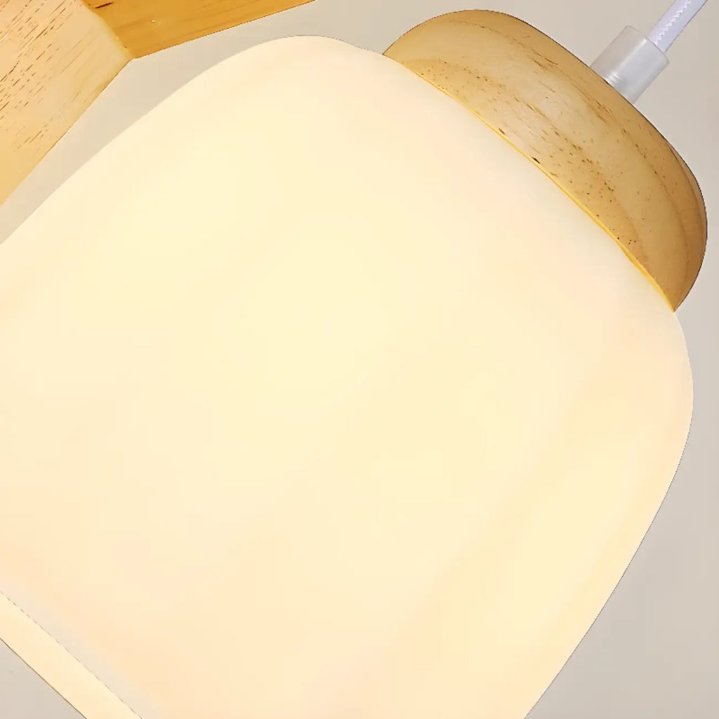 Indoor Mini Wall Sconce with Fabric Shade & Wooden Frame