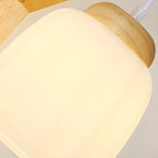 Indoor Mini Wall Sconce with Fabric Shade & Wooden Frame