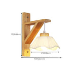 Indoor Mini Wall Sconce with Fabric Shade & Wooden Frame