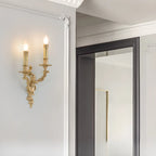 Modern Indoor Ornate Brass Wall Sconce for Hallway Lighting