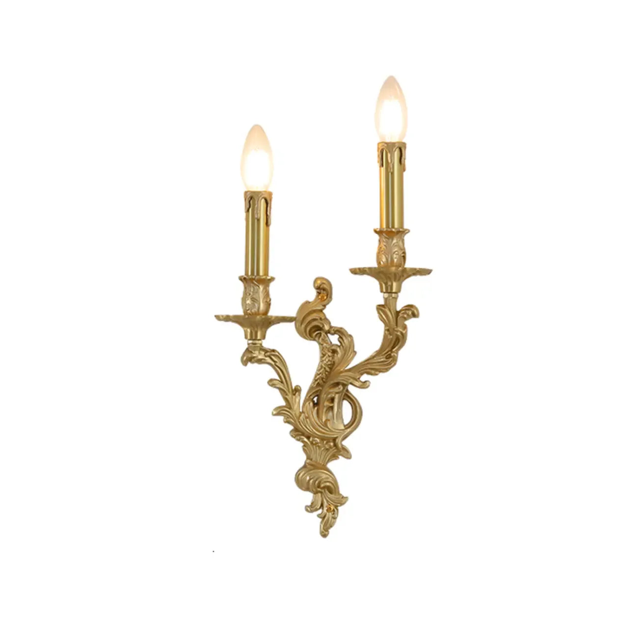 Modern Indoor Ornate Brass Wall Sconce for Hallway Lighting