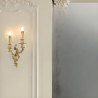 Modern Indoor Ornate Brass Wall Sconce for Hallway Lighting