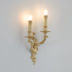 Modern Indoor Ornate Brass Wall Sconce for Hallway Lighting